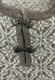 VINTAGE KNITTED JUMPER NORWEGIAN STYLE PATTERNED SWEATER
