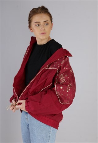 VINTAGE PATTERNED BOMBER JACKET X369