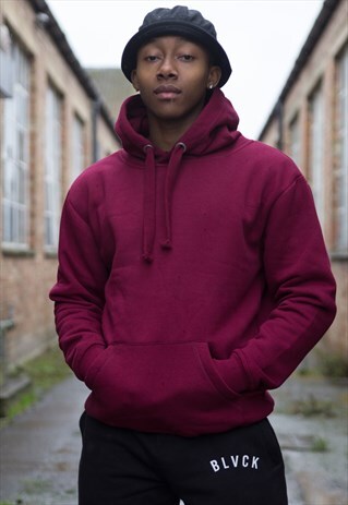 PLAIN HEAVYWEIGHT BURGUNDY HOODIE