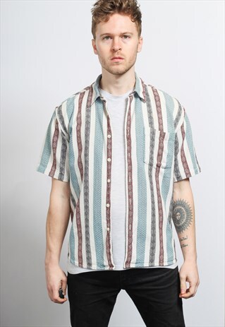 VINTAGE AZTEC PATTERNED SHIRT