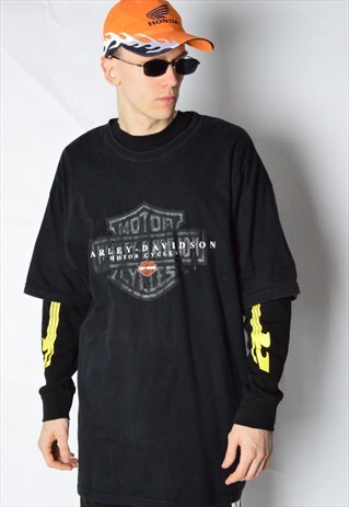 FADED BLACK HARLEY DAVIDSON T-SHIRT