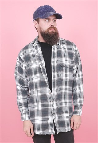 VINTAGE GREY FLANNEL SHIRT /R10174