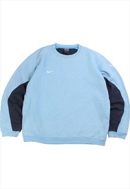 Vintage  Nike Sweatshirt Swoosh Heavyweight Crewneck Blue