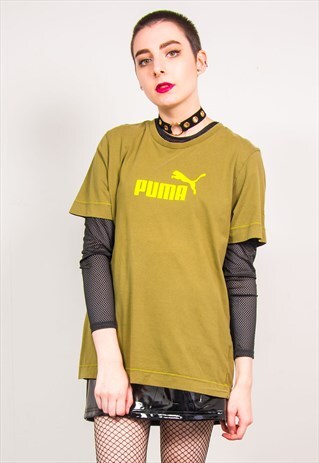 PUMA VINTAGE 90'S GREEN SHORT SLEEVE T-SHIRT