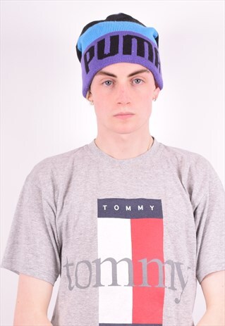 PUMA MENS VINTAGE HAT ONE SIZE MULTI STRIPES 90S