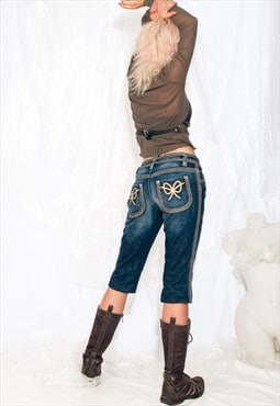 Vintage Y2K Dsquared2 Capri Jeans Bow Pocket Low Rise