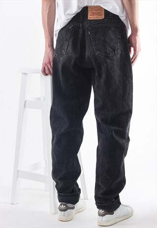 VINTAGE LEVIS 560 DENIM PANTS TROUSERS 90S GREY DYED