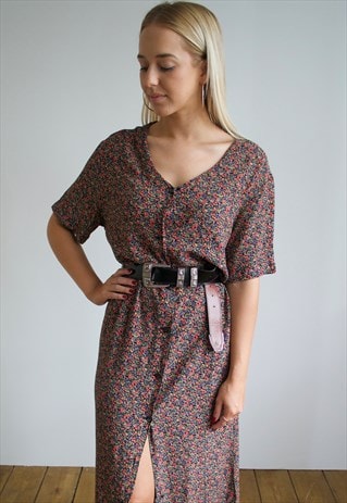 FLORAL 90'S DRESS