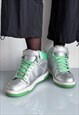 90'S VINTAGE BACK TO THE FUTURE WHEELIES IN SILVER & GREEN