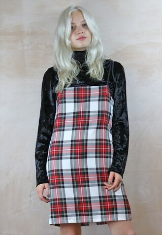 RED TARTAN DRESS AND TOP CO-ORDINATES
