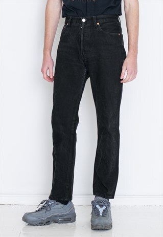 VINTAGE BLACK LEVI'S HIGH WAIST RETRO DENIM JEANS