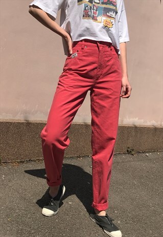 RARE HIGH WAISTED HIS PINK JEANS