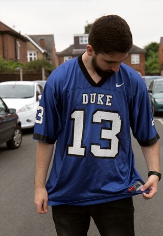 VINTAGE NIKE DUKE UNIVERSITY USA AMERICAN FOOTBALL JERSEY