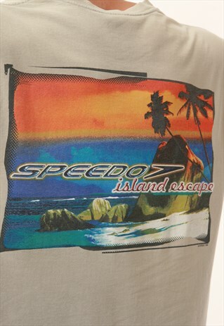 90S VINTAGE SPEEDO ISLAND ESCAPE COTTON T-SHIRT 15854