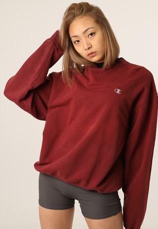 VINTAGE CHAMPION EMBROIDERED LOGO SWEATSHIRT