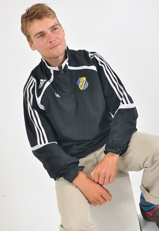 VINTAGE 90'S ADIDAS 1/4 ZIP WINDBREAKER JACKET