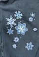 VINTAGE SWEATSHIRT COTTAGECORE SNOWFLAKE PATTERNED JUMPER