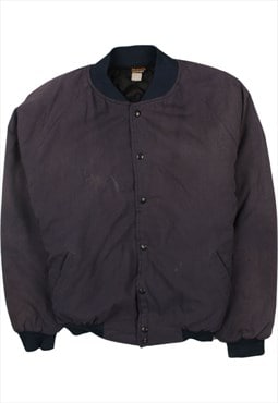 Vintage 90's Netnesis Bomber Jacket Ribbed Neck Button Up