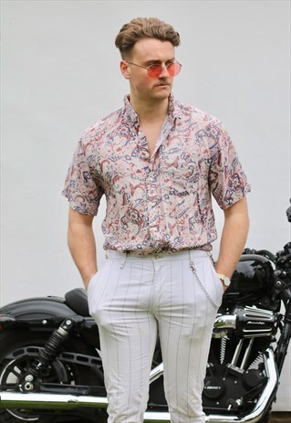 PICCOLO MONDO LIGHTWEIGHT PAISLEY VINTAGE SHORT SLEEVE SHIRT