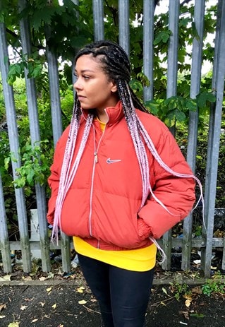 nike orange puffer coat