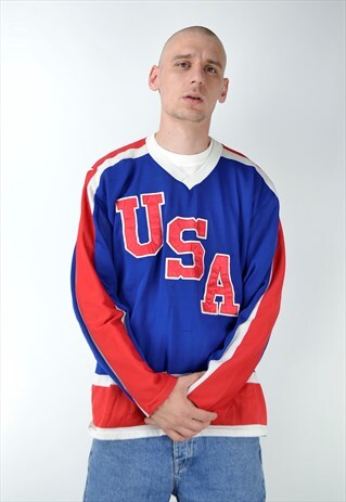80S 90S VINTAGE USA TEAM JERSEY KIT SHIRT