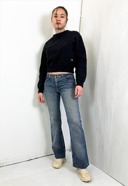 VIntage y2k flared stretchy low rise jeans 