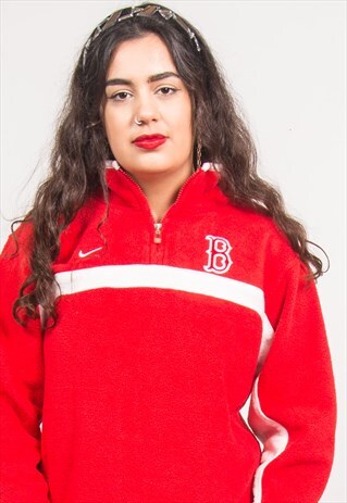 NIKE FLEECE QUARTER ZIP JUMPER BOSTON RED SOX