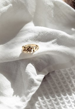 Adjustable Cat Ring in Gold