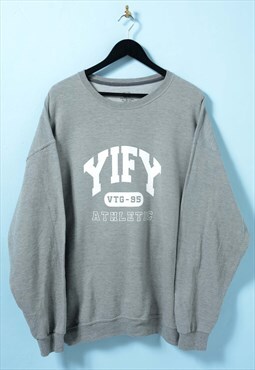 Yify College Athletic Grey Vintage Sweatshirt XXL