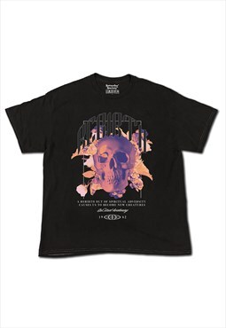 Rebirth Skull Oversized T-Shirt - Solid Black