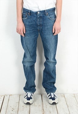 501 Vintage Mens W36 L34 Straight Jeans Denim Pants Trousers