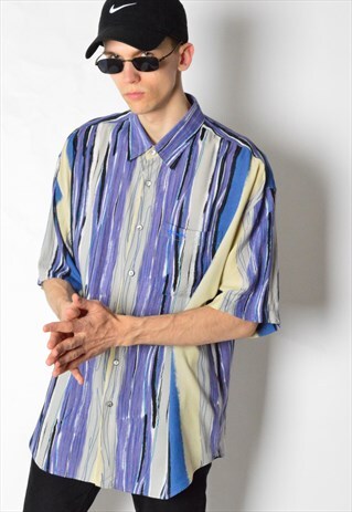 VINTAGE 90S ABSTRACT SHORT SLEEVE SHIRT