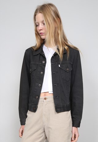 VINTAGE 80'S CHOCOLATE BROWN BABY CORD LEVI'S JACKET