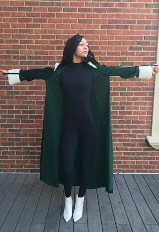 VINTAGE VELVET GREEN COAT