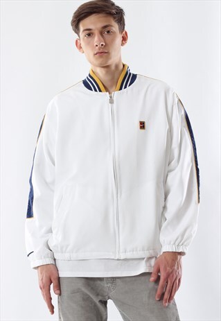 VINTAGE NIKE CHALLENGE COURT TRACKSUIT BOMBER 90S WHITE