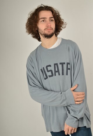 VINTAGE NIKE US ATHLETICS SWEATSHIRT IN BLUE