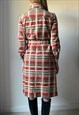 VINTAGE HANDMADE CHECK KNITTED JACKET SIZE SMALL 