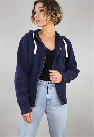 VINTAGE RETRO POLO RALPH LAUREN ZIP UP HOODIE TRACK TOP