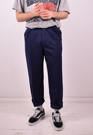AVIREX MENS VINTAGE TROUSERS W31 L30 BLUE 90S