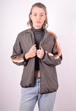 REEBOK WOMENS VINTAGE JACKET XL KHAKI 90'S