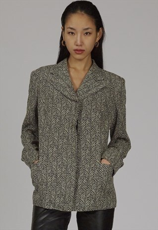 RARE VINTAGE 90'S VERSACE COUTURE MONOCHROME BLAZER