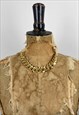 NAPIER 80'S VINTAGE LADIES GOLD COSTUME  CHAIN NECKLACE