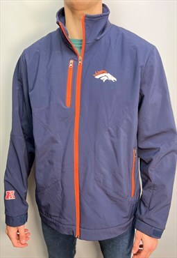 Vintage NFL Denver Broncos waterproof jacket in navy (L)