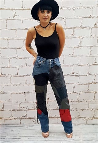 VINTAGE LEVI 501 PATCHED REWORKED JEANS