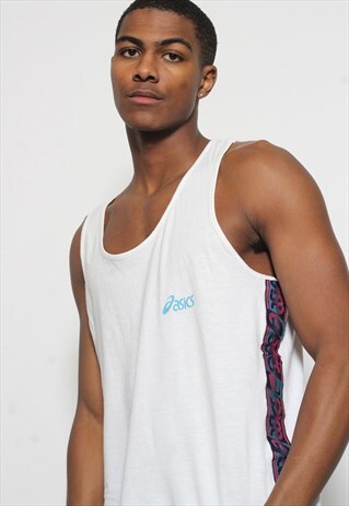 VINTAGE ASICS VEST WHITE