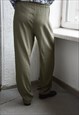 VINTAGE STRAIGHT TROUSERS IN KHAKI GREEN