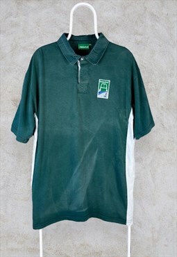 Vintage Heineken Rugby Polo Shirt Green Short Sleeve 90s XL