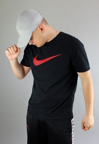 white nike top red tick