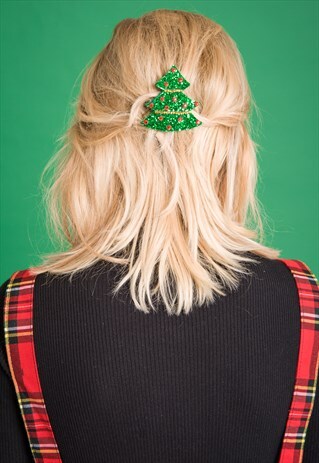 CHRISTMAS TREE HAIR CLIPS