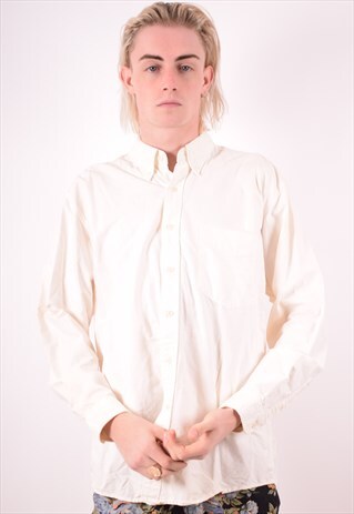 LEVI'S MENS VINTAGE SHIRT MEDIUM WHITE 90S